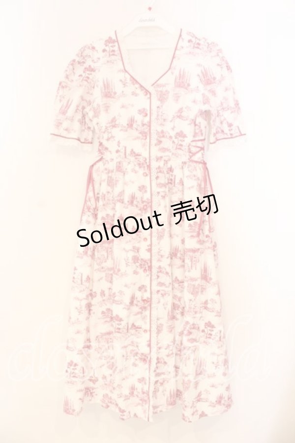 画像1: MILK / プティ・トリアノンドレス  ピンクｘシロ O-26-01-08-057-ML-OP-YM-OS (1)