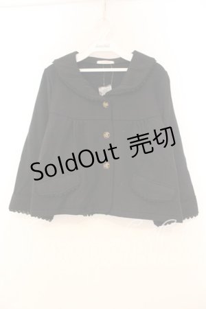 画像: axes femme / フラワー釦カットジャケット M クロ O-26-01-08-060-AX-TO-OW-OS