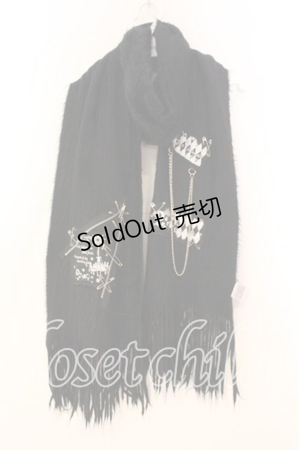 画像1: Deorart / シャギーマフラー  ブラック O-26-01-08-065-PU-ZA-IG-OS (1)