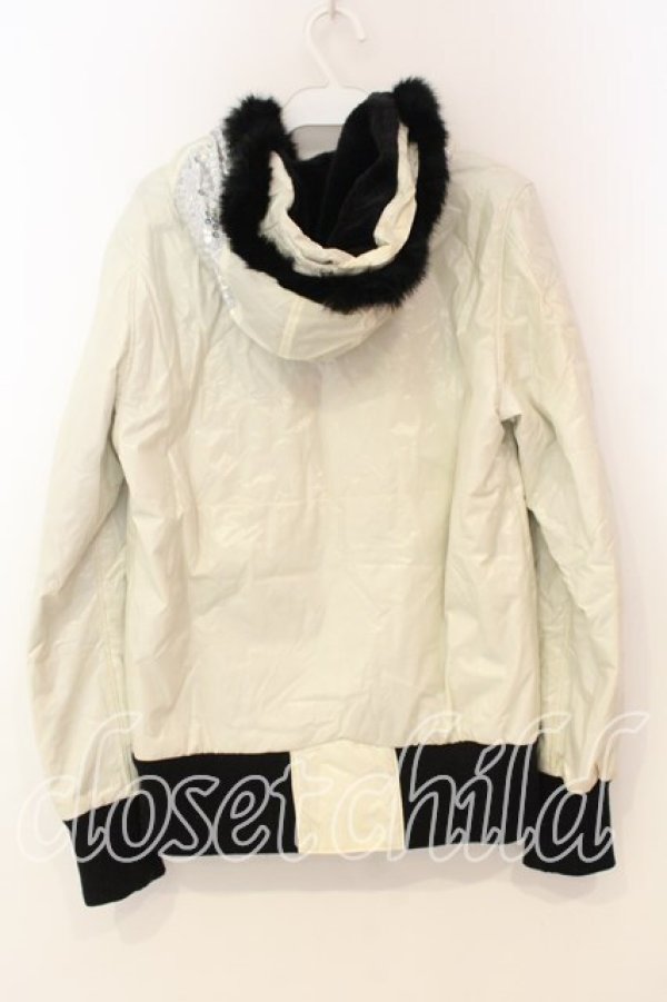 画像4: MILKBOY / ナイロンファーフードブルゾン  オフ×ブラック O-26-01-08-070-MB-CO-IG-OS (4)