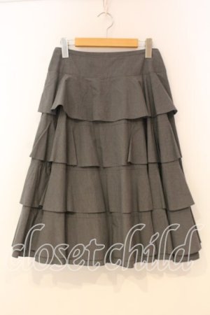 画像: Jane Marple Dans Le Salon / Cotton Typewriter Dirndl Skirt　スカート M グレー O-26-01-08-071-JM-SK-OW-OS