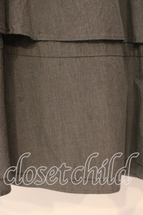 画像2: Jane Marple Dans Le Salon / Cotton Typewriter Dirndl Skirt　スカート M グレー O-26-01-08-071-JM-SK-OW-OS (2)