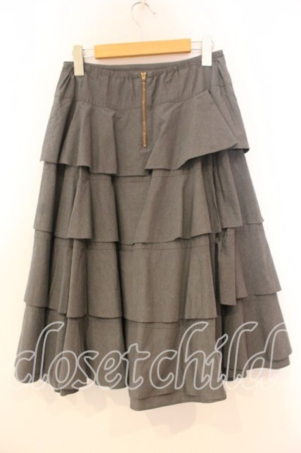 画像3: Jane Marple Dans Le Salon / Cotton Typewriter Dirndl Skirt　スカート M グレー O-26-01-08-071-JM-SK-OW-OS (3)
