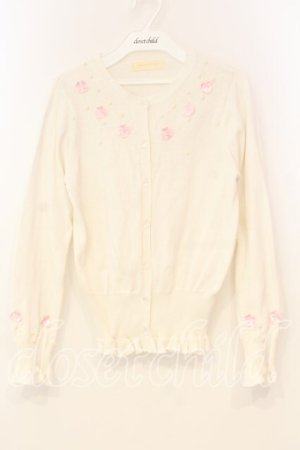 画像: metamorphose / リボンパールカーディガン  シロ O-26-01-08-073-ME-TO-IG-OS