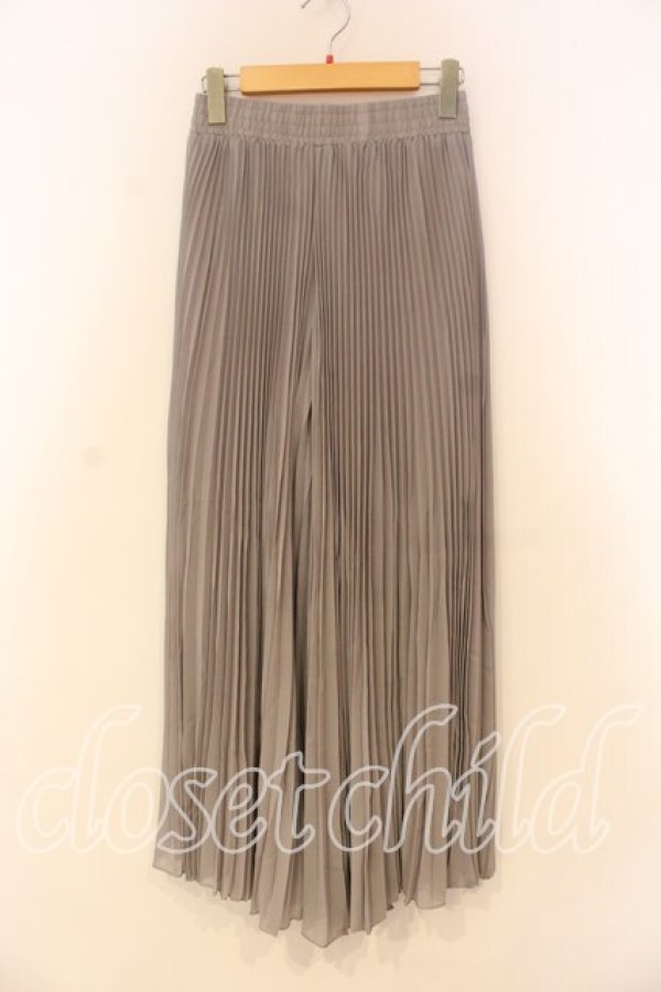 画像1: axes femme / シフォンプリーツパンツ F グレー O-26-01-08-079-AX-PA-YM-OS (1)