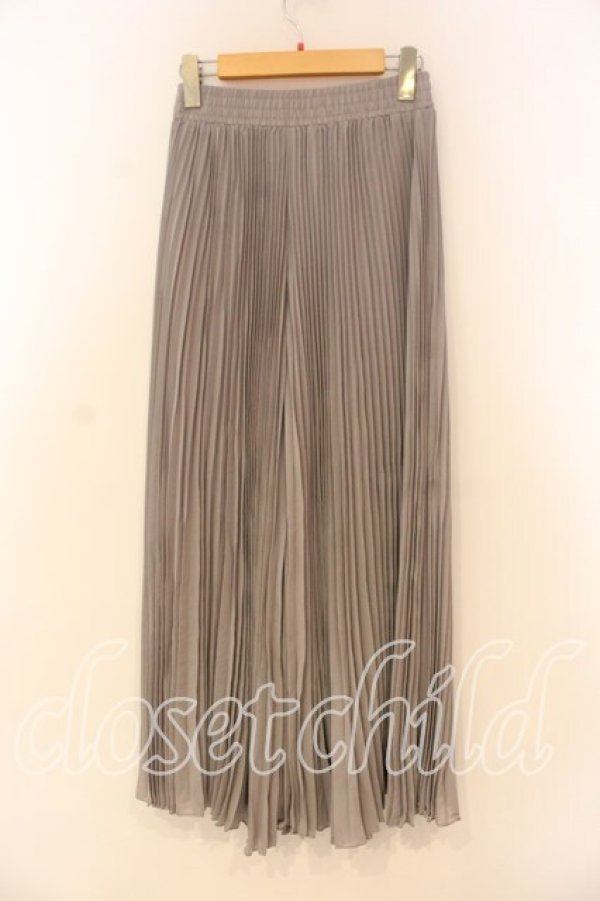 画像2: axes femme / シフォンプリーツパンツ F グレー O-26-01-08-079-AX-PA-YM-OS (2)