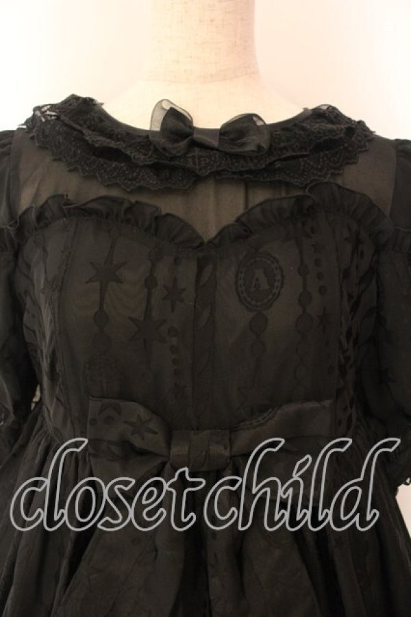 画像2: Angelic Pretty / Shadow Dream Carnivalワンピース  クロ O-26-01-08-006-AP-OP-IG-OS (2)
