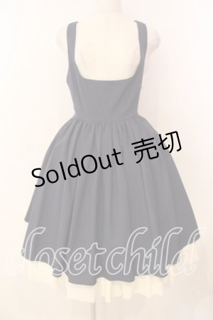 画像: Innocent World / コルセットバッスルジャンパースカート L ネイビー O-26-01-08-012-IW-OP-OW-OS