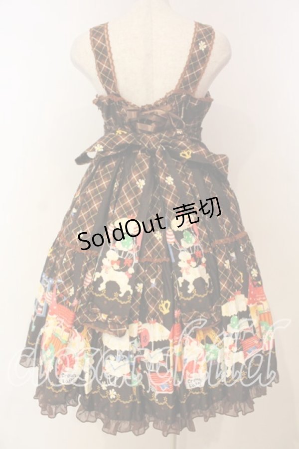 画像5: metamorphose / CL パリの街並ハイウエストジャンパースカート  ブラウン O-26-01-08-014-ME-OP-IG-OS (5)