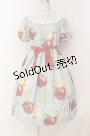 画像: Emily Temple cute / Apple Stampワンピース  ブルー O-26-01-08-017-ET-OP-YM-OS