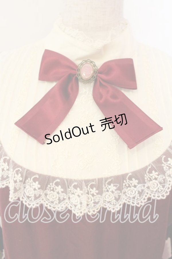 画像2: Pina sweetcollection / ドール姫袖ワンピース  ワイン O-26-01-08-019-LO-OP-OW-OS (2)