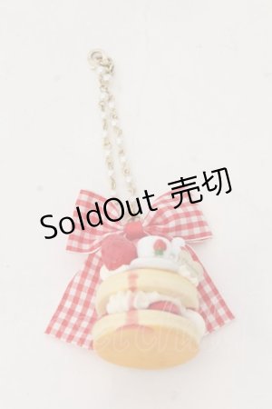 画像: チェルシィ / いちごのお茶会パンケーキバッグチャーム  アカ×ブラウン系 O-26-01-09-044-LO-AC-IG-OS