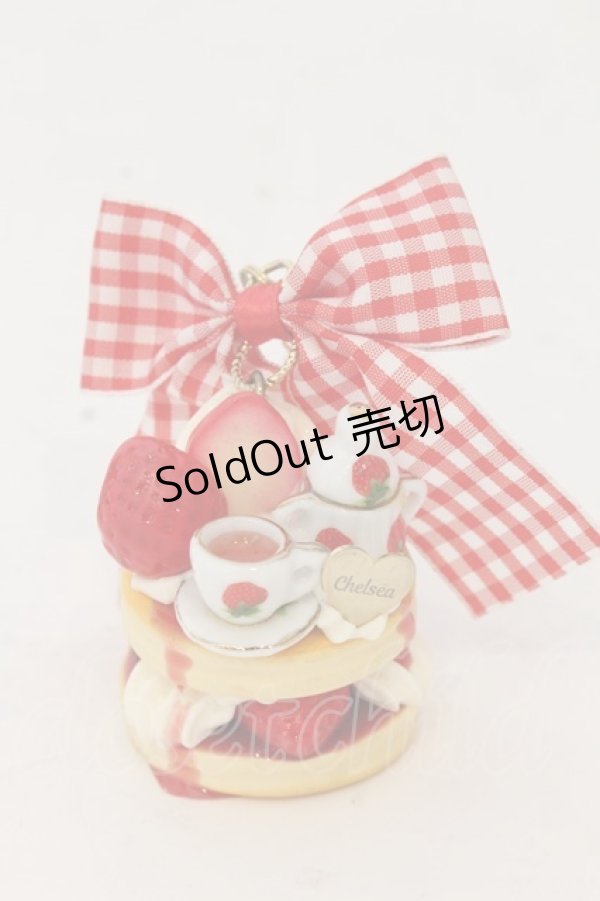画像2: チェルシィ / いちごのお茶会パンケーキバッグチャーム  アカ×ブラウン系 O-26-01-09-044-LO-AC-IG-OS (2)