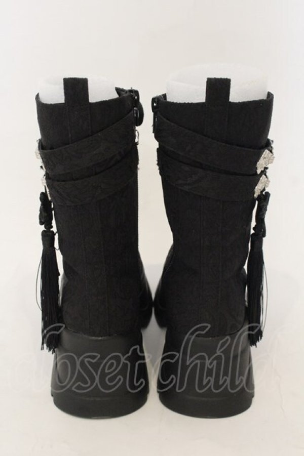 画像3: axes femme POETIQUE / チャイナ釦タンクソールブーツ M クロ O-26-01-09-048-AX-SH-OW-ZT0111D (3)