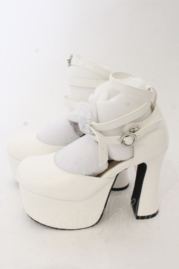 画像2: metamorphose / ヒールストラップシューズ S シロ O-26-01-09-049-ME-SH-IG-ZT0111D (2)