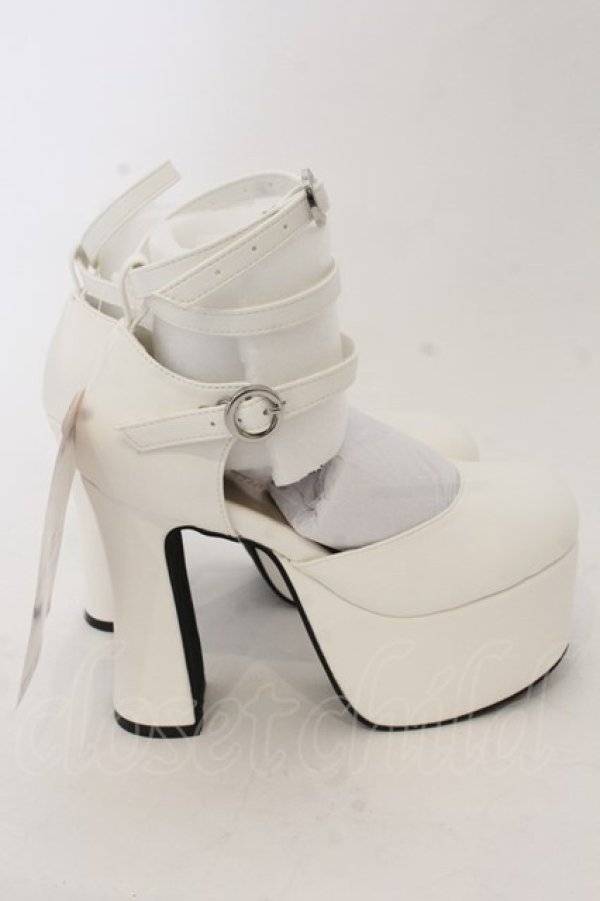 画像4: metamorphose / ヒールストラップシューズ S シロ O-26-01-09-049-ME-SH-IG-ZT0111D (4)