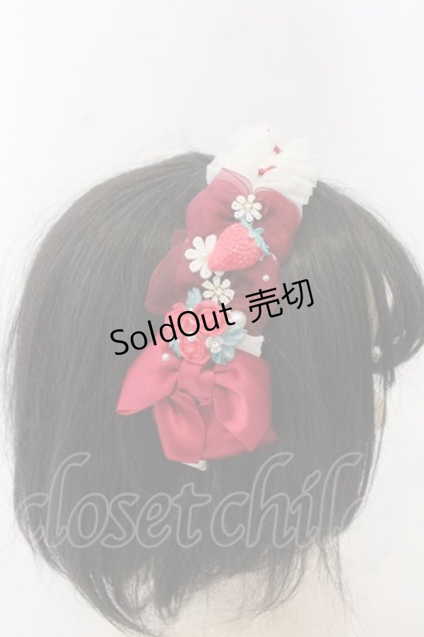 画像3: Haku Healing / 多リボンカチューシャ  シロ×アカ×　ローズ・うざぎ O-26-01-09-007-0-AC-IG-ZT421 (3)