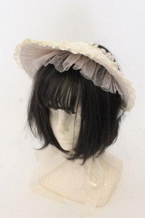 画像: 妹科手作工作屋 / ドットチュールハーフボンネット  アイボリー O-26-01-09-008-0-AC-IG-ZT0111D