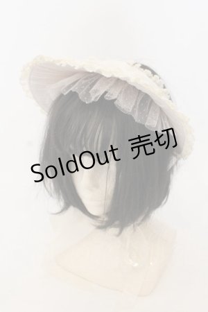 画像: 妹科手作工作屋 / ドットチュールハーフボンネット  アイボリー O-26-01-09-008-0-AC-IG-ZT421