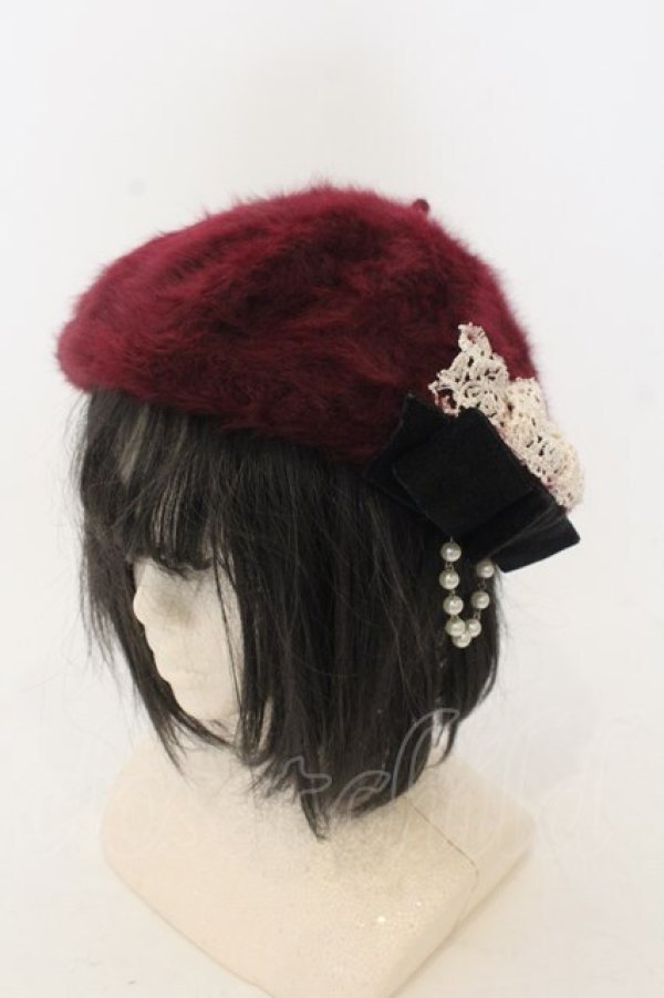 画像1: axes femme / レースリボンファーベレー  ワイン O-26-01-09-010-AX-AC-IG-ZT0111D (1)