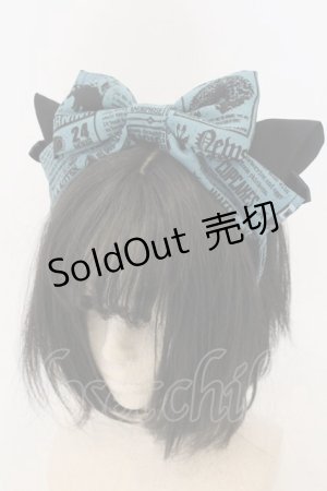 画像: metamorphose / いたずら黒猫Wanted！ネコミミ付きリボンカチューシャ  グリーン O-26-01-09-011-ME-AC-IG-ZT0111D