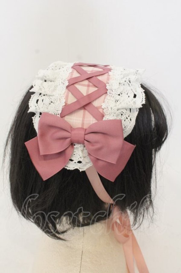 画像3: Chalmiere / タータンチェックヘッドドレス  ピンク O-26-01-09-012-0-AC-IG-ZT0111D (3)