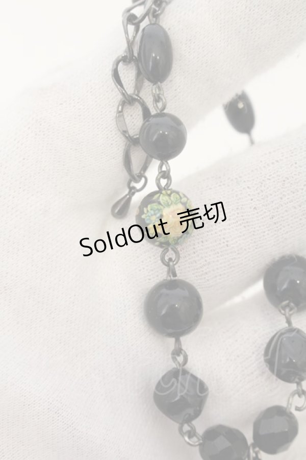 画像2: BPN / クラウンブレスレット￥  ブラック×ガンメタ O-26-01-09-017-GO-AC-IG-OS (2)