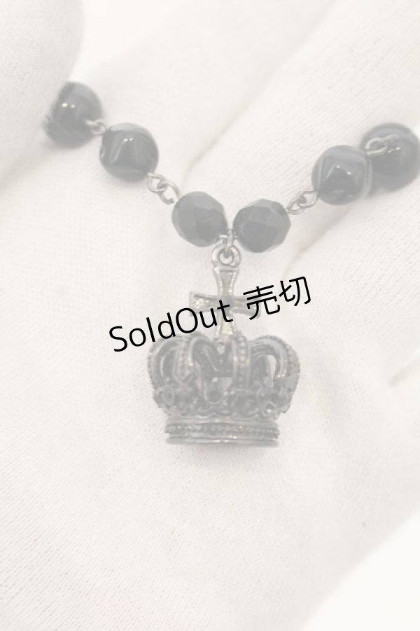 画像4: BPN / クラウンブレスレット￥  ブラック×ガンメタ O-26-01-09-017-GO-AC-IG-OS (4)