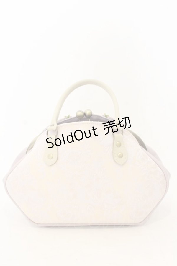 画像2: limboussole / ピンクフラワージャガードのティアードコルセットバルトゥリバッグ  ピンクラベンダー O-26-01-09-003-0-BG-IG-OS (2)