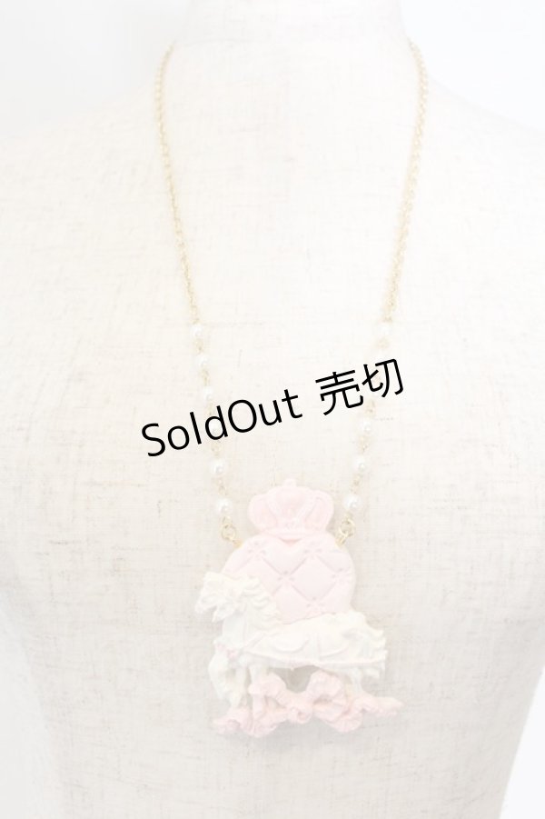 画像1: PM:l / カルーセルネックレス  シロ×ピンク O-26-01-09-032-0-AC-IG-OS (1)