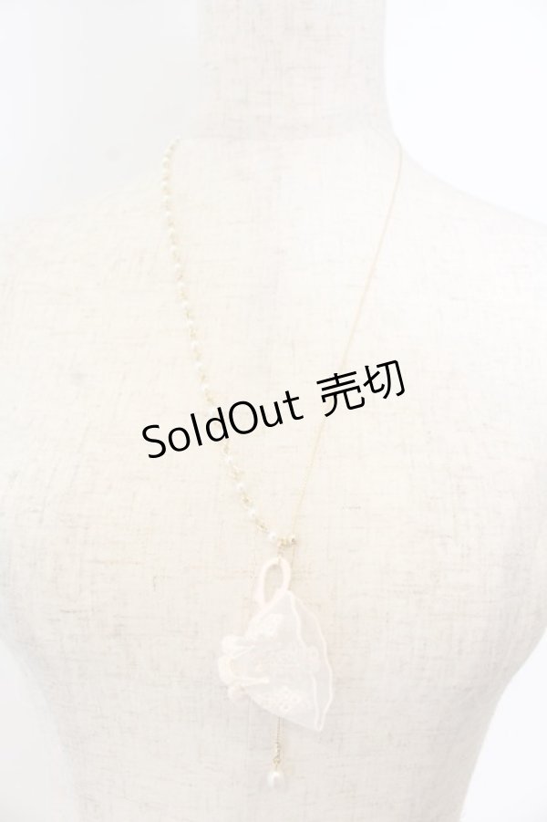 画像1: okappalover / tea cup ネックレス  シロ O-26-01-09-033-0-AC-IG-OS (1)