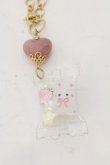 画像2: りとるころん / ハートキーホルダー  ピンク×ゴールド うさぎパッケージ O-26-01-09-038-0-AC-IG-OS (2)