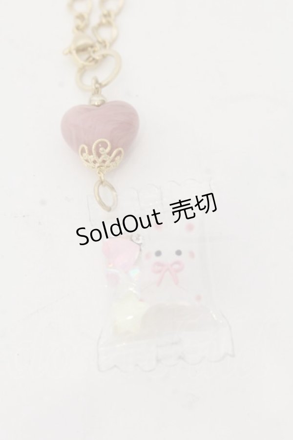 画像2: りとるころん / ハートキーホルダー  ピンク×ゴールド うさぎパッケージ O-26-01-09-038-0-AC-IG-OS (2)