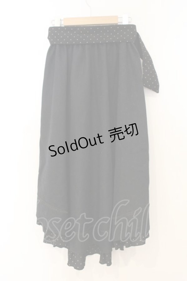 画像2: axes femme / アシメティアードロングスカート M クロ O-26-01-10-028-AX-SK-OW-OS (2)