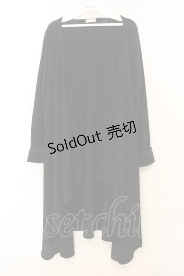 画像1: axes femme / 後ろレースアップトッパーカーディガン M クロ O-26-01-10-030-AX-TO-OW-OS (1)