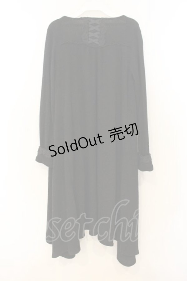 画像2: axes femme / 後ろレースアップトッパーカーディガン M クロ O-26-01-10-030-AX-TO-OW-OS (2)