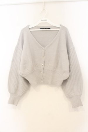 画像: an another angelus / パール釦アンゴラニットカーディガン  グレー O-26-01-10-033-CA-TO-IG-ZT551