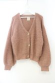 画像1: F&A / フレームローズ釦シュガーラメカーディガン  ピンクブラウン O-26-01-10-034-LO-TO-IG-OS (1)