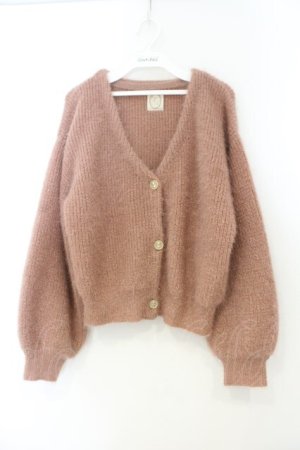 画像: F&A / フレームローズ釦シュガーラメカーディガン  ピンクブラウン O-26-01-10-034-LO-TO-IG-ZT552