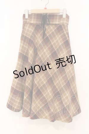 画像: Fi.n.t / フロントレースアップブランケットスカート  ブラウン O-26-01-10-035-CA-SK-IG-ZT059