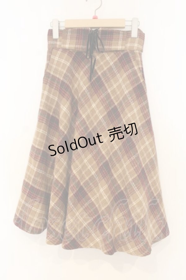 画像1: Fi.n.t / フロントレースアップブランケットスカート  ブラウン O-26-01-10-035-CA-SK-IG-ZT059 (1)