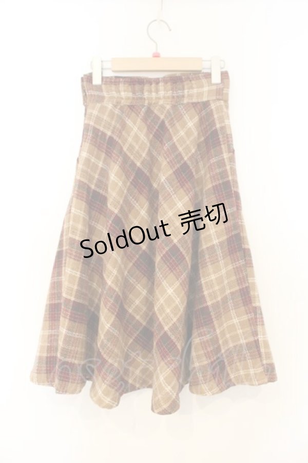 画像2: Fi.n.t / フロントレースアップブランケットスカート  ブラウン O-26-01-10-035-CA-SK-IG-ZT059 (2)