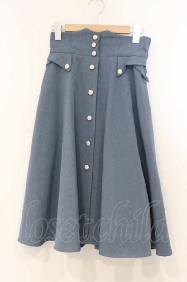 画像1: F&A / フロントレースアップフレアースカート  ブルーグレー O-26-01-10-037-LO-SK-IG-OS (1)
