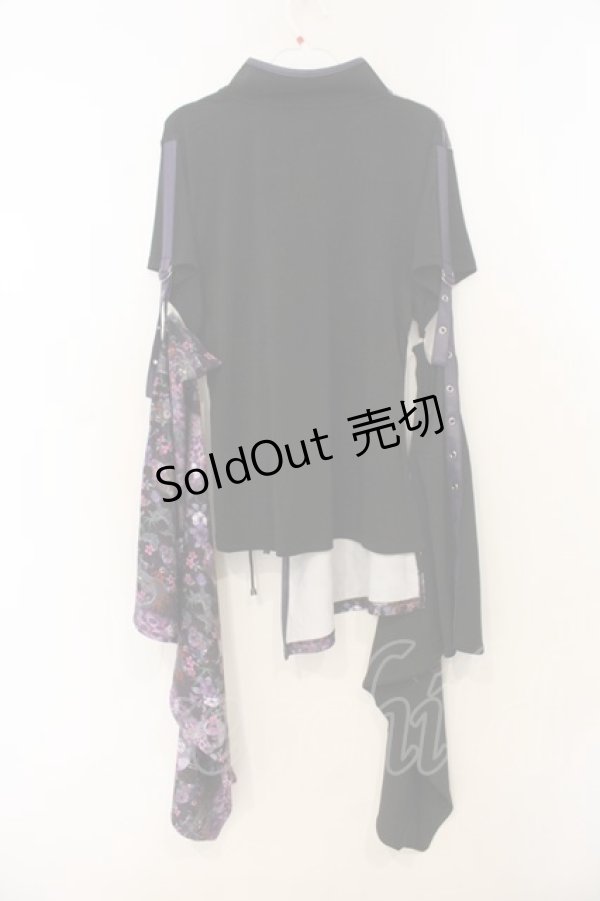 画像4: Qutie Frash / チャイナ着物袖カットソー  パープル O-26-01-10-003-QU-TO-YM-OS (4)