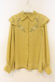 画像1: an another angelus / シュラブローズ刺繍シャツ  イエロー O-26-01-10-042-CA-BL-IG-OS (1)