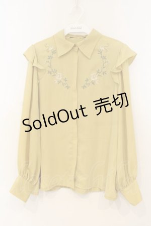 画像: an another angelus / シュラブローズ刺繍シャツ  イエロー O-26-01-10-042-CA-BL-IG-ZT537