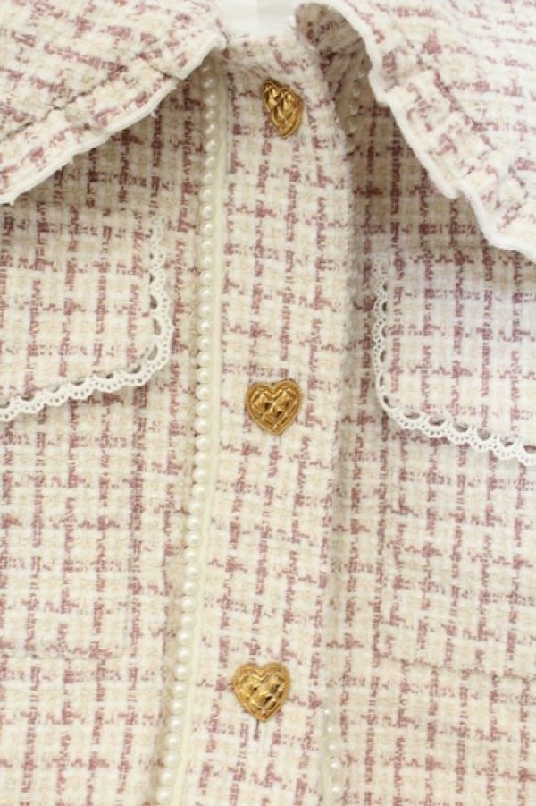 画像2: LIZ LISA / ツイードブルゾン  ピンク O-26-01-10-044-LO-JA-OW-OS (2)