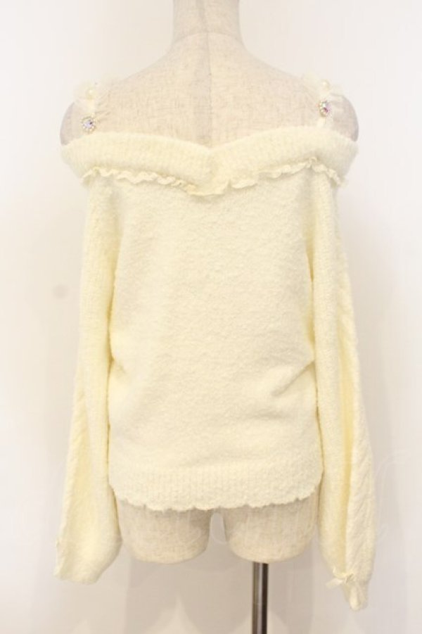 画像4: LIZ LISA / ビジュストラップオフショルニット  シロ O-26-01-10-048-LO-TO-OW-OS (4)