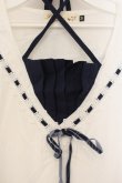 画像2: Favorite / はしごレースとリボンのFishTailワンピース M~L ネイビー×シロ O-26-01-10-051-LO-OP-OW-OS (2)