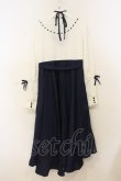 画像3: Favorite / はしごレースとリボンのFishTailワンピース M~L ネイビー×シロ O-26-01-10-051-LO-OP-OW-OS (3)